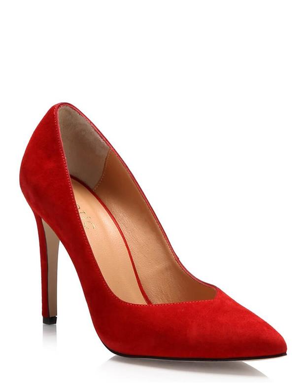 کفش جیر زنانه پاشنه بلند قرمز Hotic